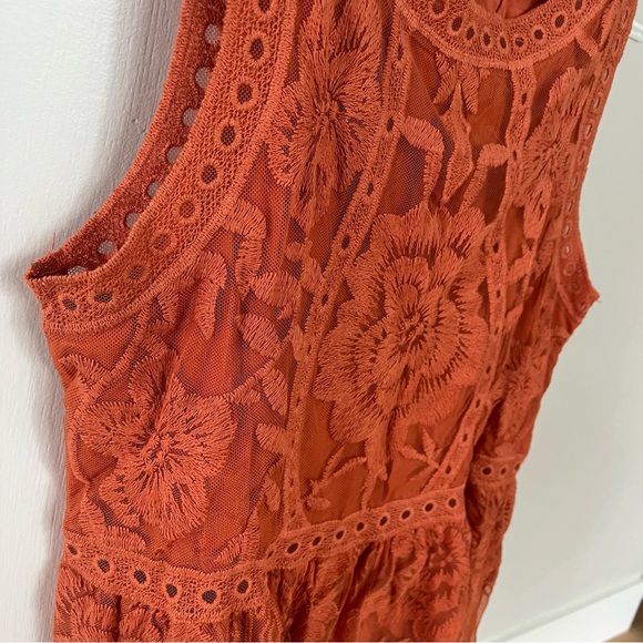 Anthropologie Orange Sleeveless Blouse - Picture 8 of 9